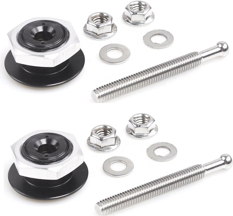 3 Stück Druckknöpfe für die Motorhaube, Aluminiumlegierung, Druckknöpfe für die Motorhaube, 3 Stück