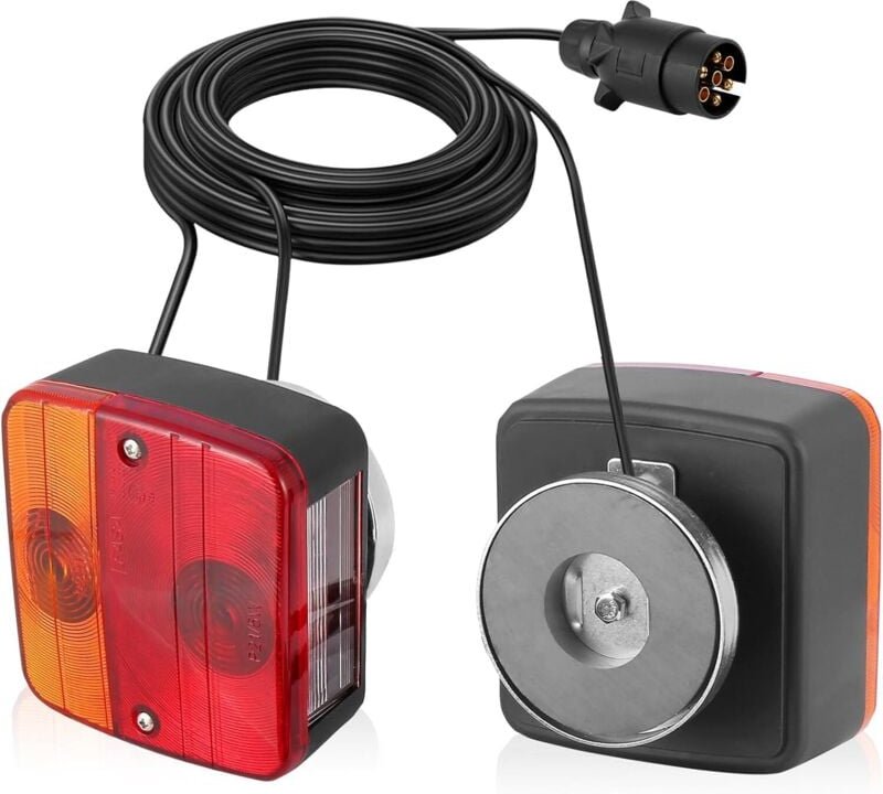 Kabelgebundenes Rücklicht-Set für PKW-Anhänger, 7,5 m Kabel, 7-poliger Stecker, straßenzugelassene Anhängerbeleuchtung, ...