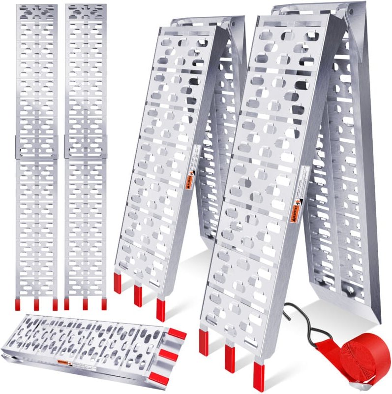 Alu Auffahrrampe Verladerampe Verladerampe Verladeschiene Antirutsch Klappbar 2x Auffahrrampe - Masko