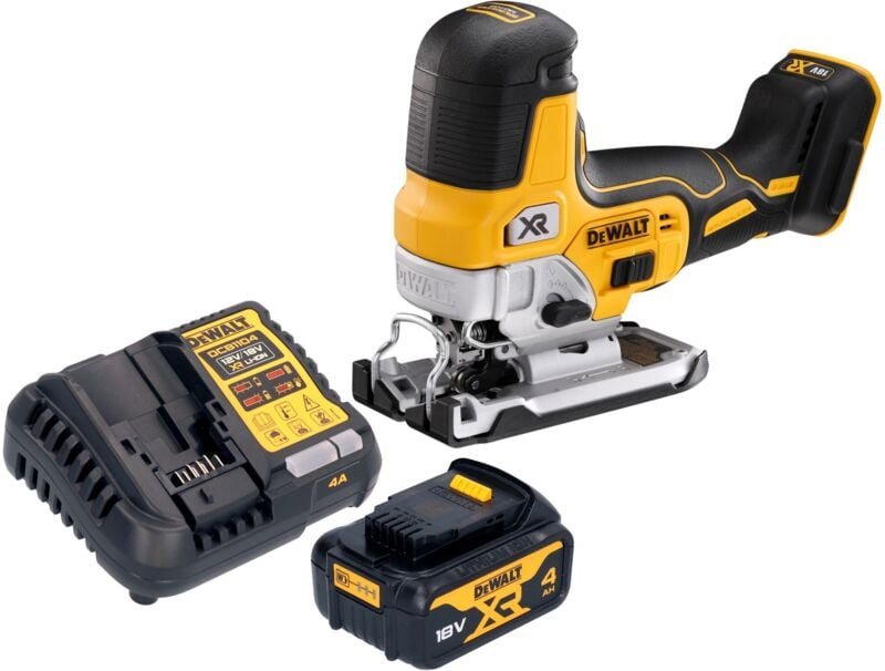 DeWalt DCS 335 M1 Akku Stichsäge 18 V 135 mm Brushless + 1x Akku 4,0 Ah + Ladegerät
