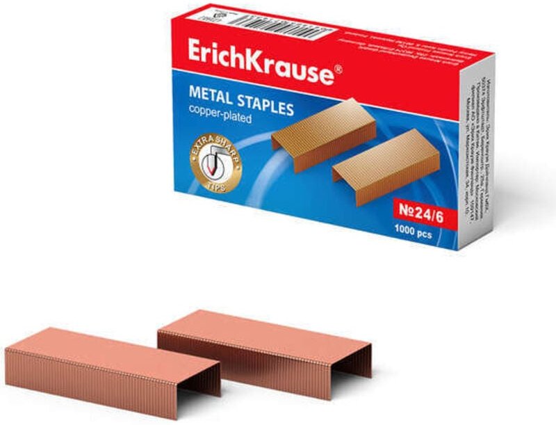 Heftklammern brand ERICHKRAUSE Modell Erichkrause Heftklammern of Kupfer 24/6-1000 Heftklammern - Hohe Qualität und verb...