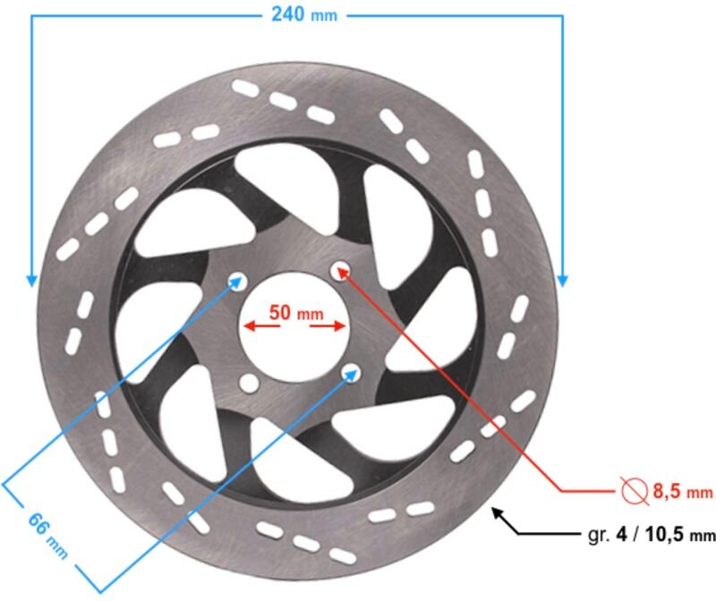 Vordere Bremsscheibe für Classic 125 mit Kraftstoffeinspritzung