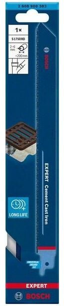 Professional Expert 'Cement Cast Iron' s 1750 rd Säbelsägeblatt, 1 Stück (2608900383) - Bosch