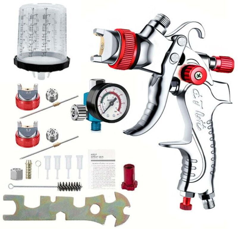 Farbspritzpistole, Schwerkraft-Luftspritzpistole, hvlp, Auto, Möbel, kleine Reparaturpistole, Leder-Spritzpistole, 1,4/1...