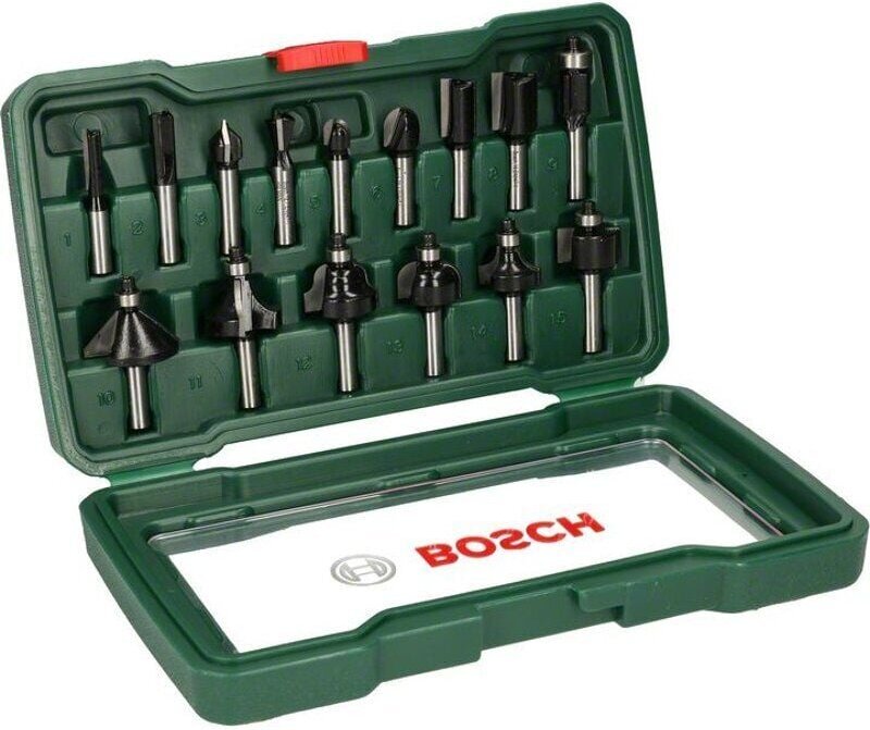 HM-Fräser-Set 15-teilig mit 8 mm Schaft 2607019469 - Bosch