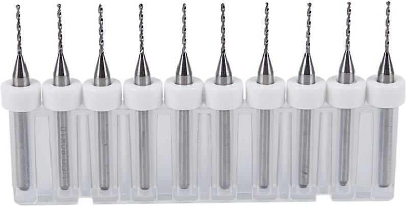 10 stücke/Set 0,8mm Hohe Qualität pcb Leiterplatte Hartmetall Mini Bohrer Werkzeug
