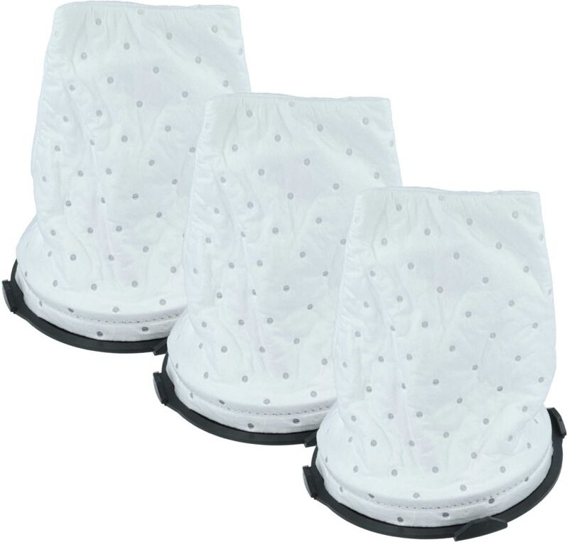 vhbw 3x Sackfilter kompatibel mit Thomas Power Pack 1616 Trockensauger, Staubsauger - Ersatz-Filter Schwarz Weiß