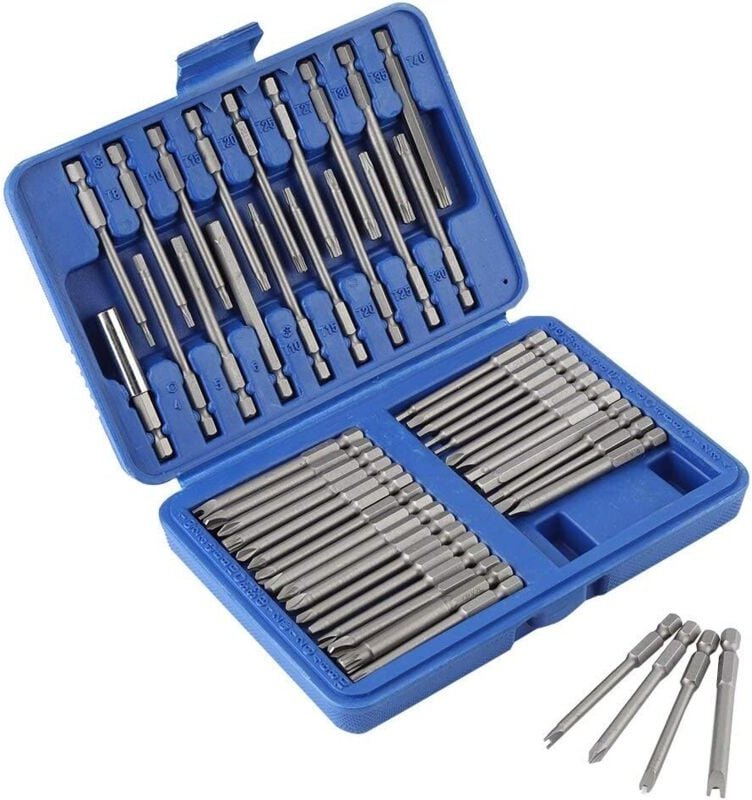Elektrische Schraubendreherbits, 50-teiliges Schraubendreherbit-Set, U-förmige Schlitzbits, Sechskantbits, Steckschlüsse...