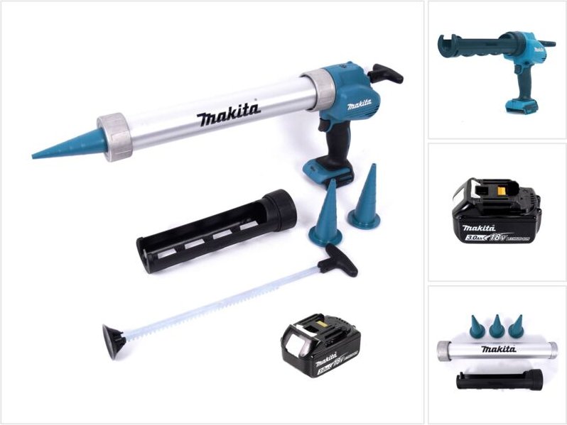 Makita DCG 180 F1X Akku Kartuschenpistole 18 V 300 / 600 ml + 1x Akku 3,0 Ah - ohne Ladegerät