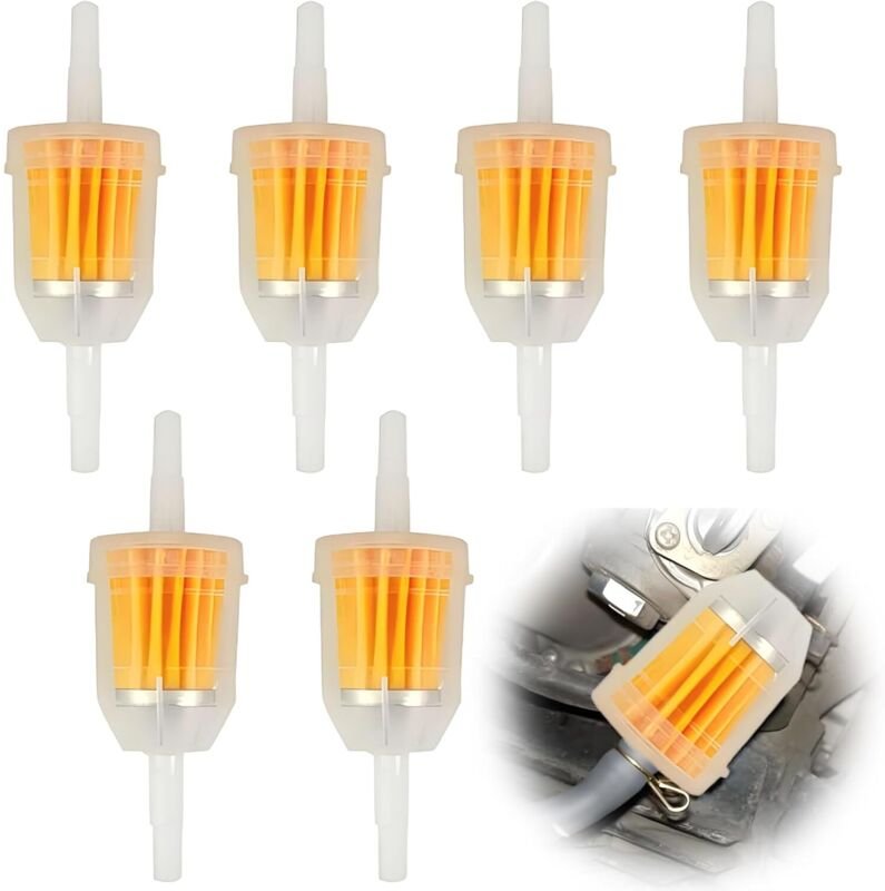 6-teiliges Kraftstofffilter-Set, Kraftstofffilter, Inline-Kraftstofffilter, Motorrad-Kraftstofffilter, Kraftstofffilter,...
