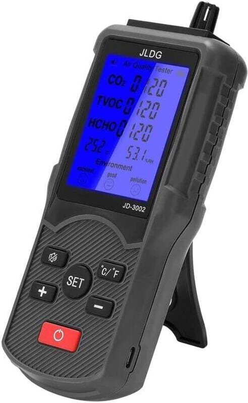 Raumluftqualitätsmonitor, intelligenter Luftqualitätstester für TVOC und CO2 mit Temperatur- und Feuchtigkeitsüberwachun...