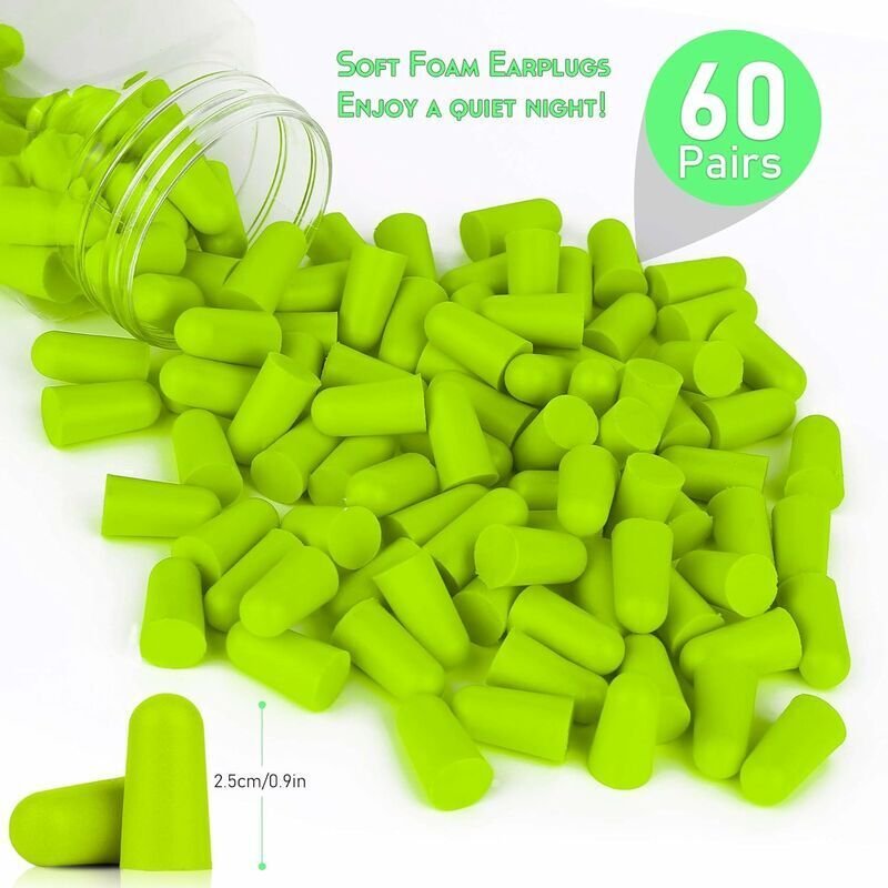 Ohrstöpsel, 35,5 dB geräuschdämpfende Ohrstöpsel, weiche Schaumstoff-Ohrstöpsel zum Schlafen, wiederverwendbare Ohrstöps...