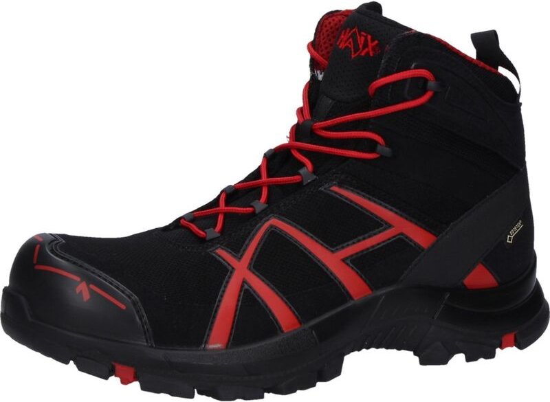 HAIX Stiefel BLACK EAGLE 40.1, MID, S3, schwarz-rot, Gr. 9 (43)