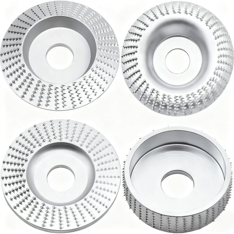 Holz Schleifscheibe für Winkelschleifer 115/125mm 4Pcs, Holz Schleifen zubehör Frässcheibe Holzbearbeitungswerkzeuge Set...