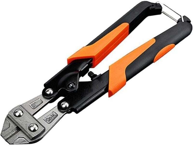 Kompakter Bolzenschneider aus Chrom-Vanadium-Stahl mit verstärkten Gummibacken, 200 mm (8 Zoll)