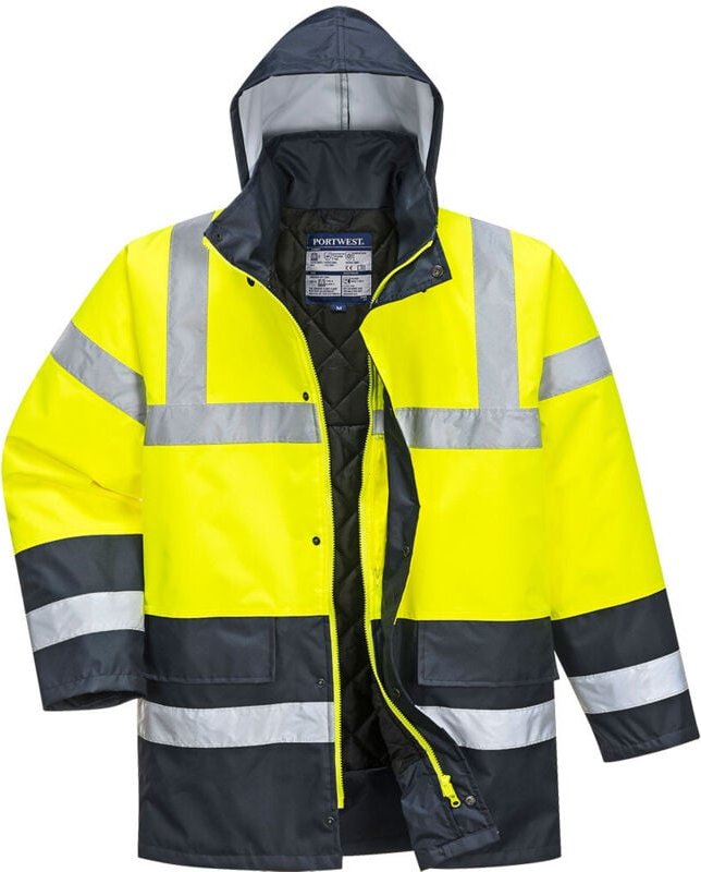 Portwest - Parka Traff Zweifarbig Gelb / Marine t.xs S466YERXS
