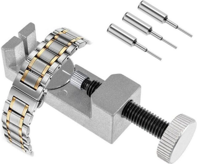 Verstellbares Stiftaustreiber-Werkzeug, kompatibel mit Uhren/Uhrmacherei + 3 Stiftaustreiber in verschiedenen Größen, 6,...
