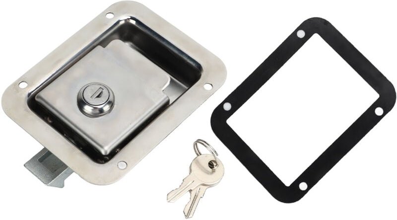 Ej.Life Paddelgriffriegel aus Edelstahl 304, robustes Wohnmobil-Türschloss mit 2 Schlüsseln für Wohnwagen, Wohnmobil