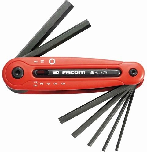Facom 86H.JU7 Stiftschluessel im Halter, 7-tlg