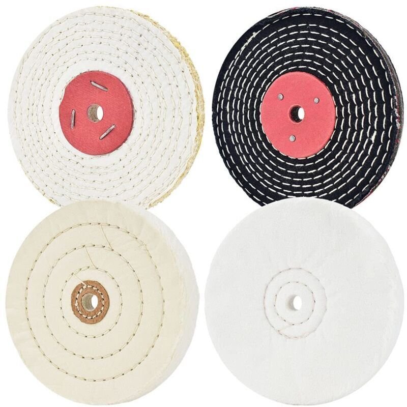 150-mm-Polierscheibe – Für Schleifmaschinen mit 12,7-mm-Bohrung (fein und glatt) und 12,7-mm-Bohrung (mittel und grob) –...