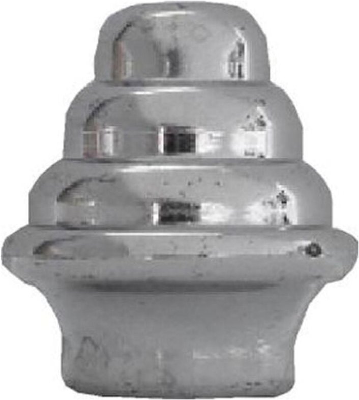 EDM - Schachtel mit 50 verchromten, gewellten Endkappen 12 mm 5281