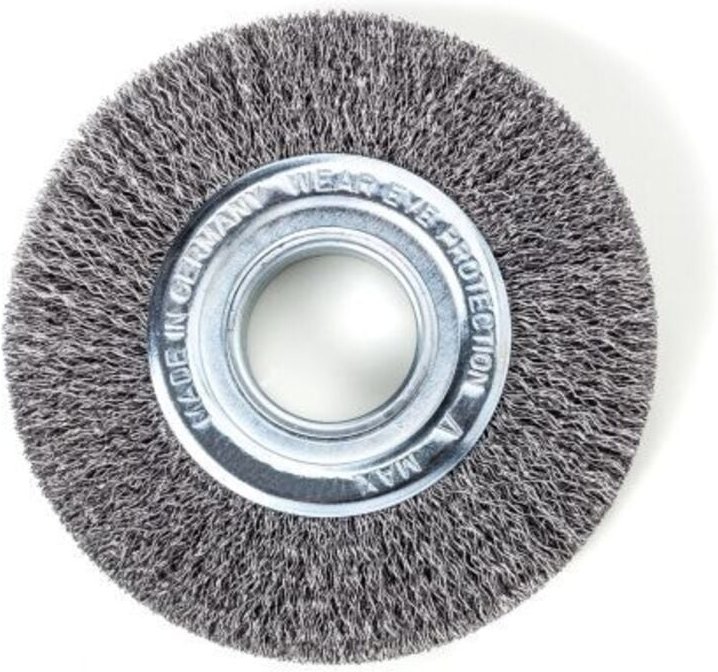 Lessmann - Rundbürste, Durchmesser: 150 x 25 mm, Rohr: 50 mm, Stahldraht, gewellt