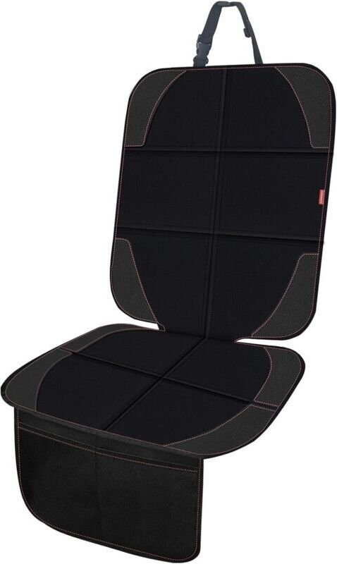 Set Kindersitzschoner, wasserdichtes Leder, mit rutschfester Unterseite, großen Netztaschen, Leder und Stoff, für SUV, L...