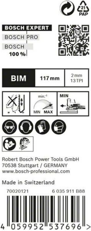 Expert 'Hardwood 2-side clean' t 308 bf Stichsägeblatt, 25 Stück - Bosch