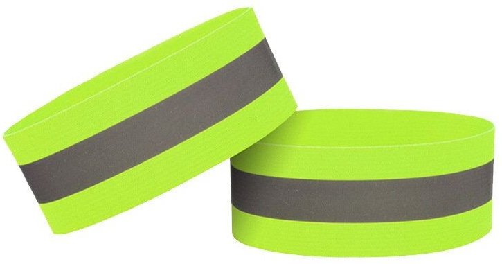 Reflektierendes Armband für Laufrad, Klettverschluss, 4 cm, gelb
