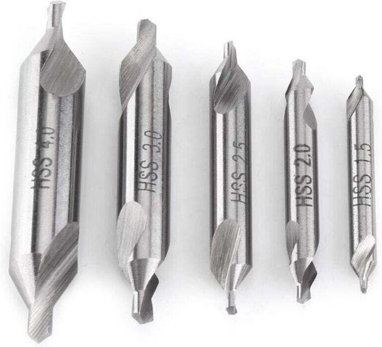 Zentrierbohrer/Zentrierbohrer/Bohrspitzen 60° HSS Zentrierbohrer Bohrer 1,5/2/2,5/3/4 mm