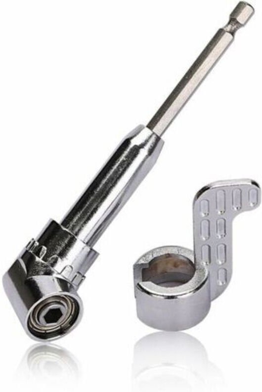 rechtwinkliger Schraubendreheraufsatz 105 Grad, 1/4"-Sechskantschaft für Bohrmaschine