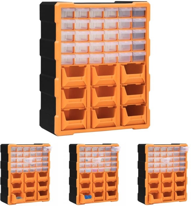 The Living Store Multi-Schubladen-Organizer mit 39 Schubladen 38x16x47 cm - Werkzeugkästen