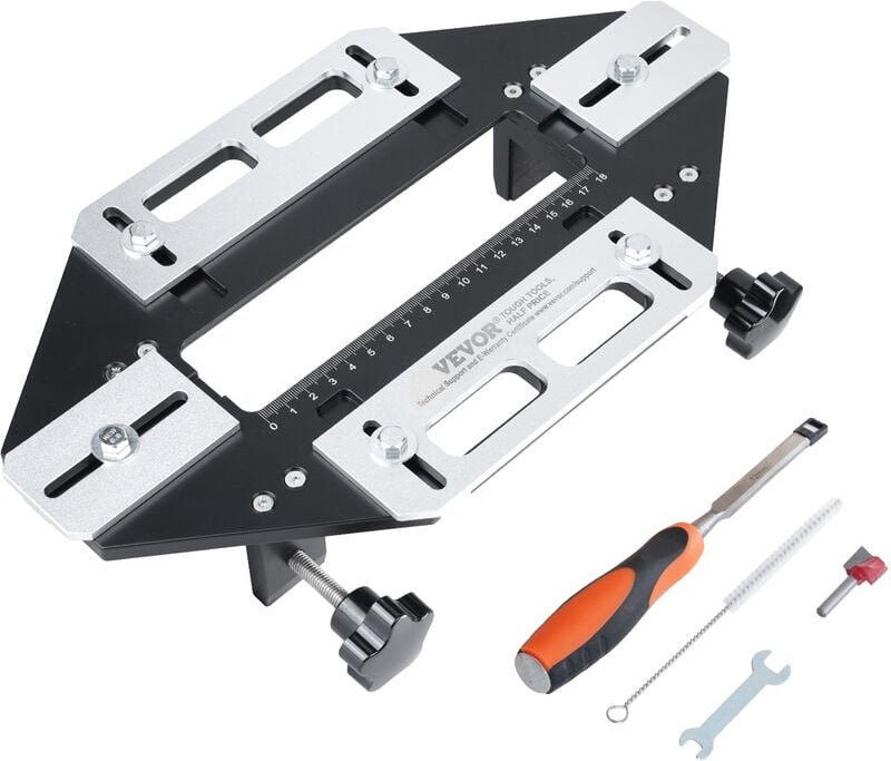 VEVOR Türscharnier-Schlitzsucher 183 x 46 mm + 50 x 20 mm, Montageanleitung Scharnierschlösser, Türscharnierlehre, Holzb...
