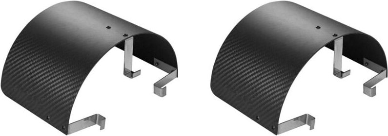 2X Auto Kalt Luft Ansaug Sport Luft Filter Abdeckung Bewegungs Luft Filter Abdeckung Schild Kohle Faser