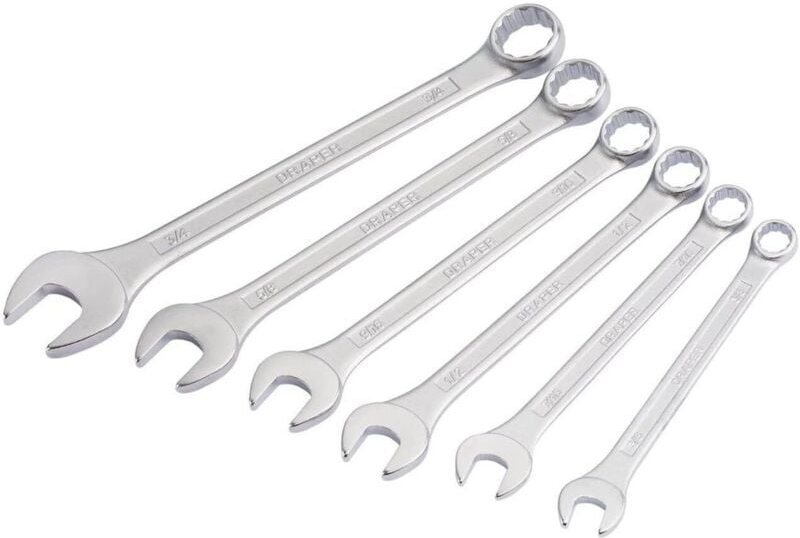 ZVD - Jeu de 6 clés mixtes à cliquet, clés à engrenages de qualité industrielle, fabriquées en acier Cr-V chromé forgé e...