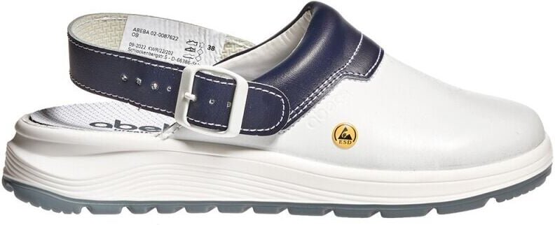 Berufsschuh Clog EASY 2.0 ESD weiß/blau ABEBA 837622 Gr.45