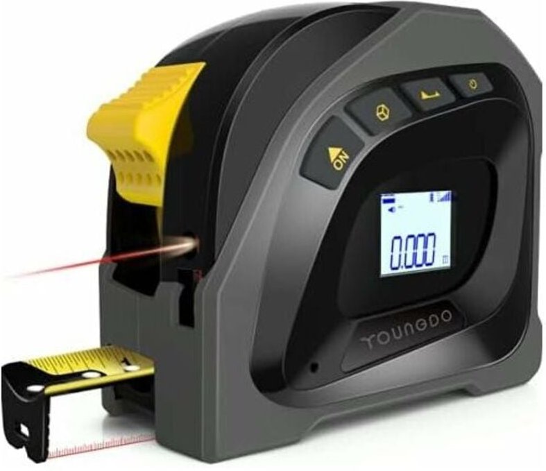 Laser-Entfernungsmesser mit hintergrundbeleuchtetem LCD-Display, Maßband, 40-m-Laser-Entfernungsmesser, 5-m-Maßband, Las...