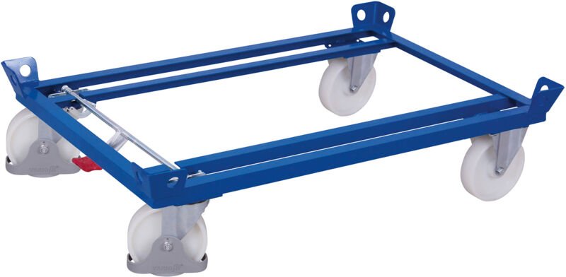 VARIOfit Palettenfahrgestell für Gitterboxen/Europaletten mit Polyamidbereifung 1210x1010mm Anthrazitgrau RAL 7016