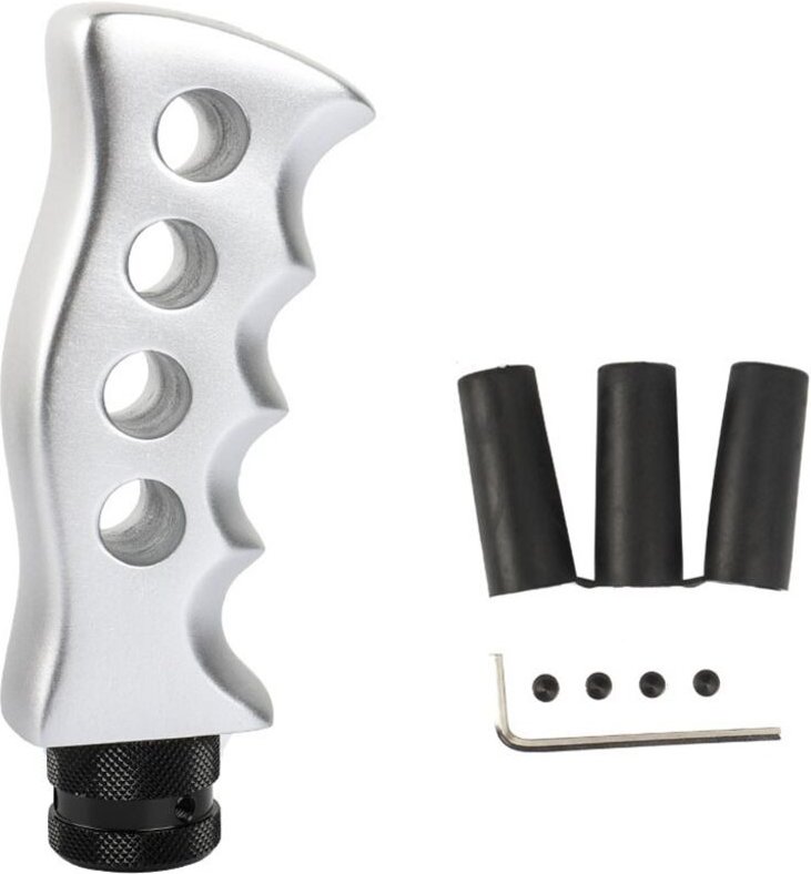 Schaltknauf-Set für Manuelles Auto, Schaltknauf mit Messergriff, Universelles Zubehör für Automatischen Schaltknauf, Sil...