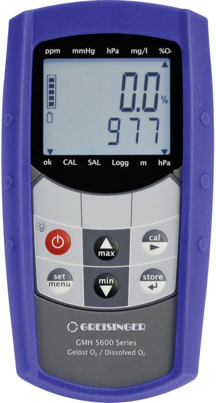 Greisinger GMH5650 Kombi-Messgerät O2-Konzentration, O2-Sättigung, Temperatur, Druck