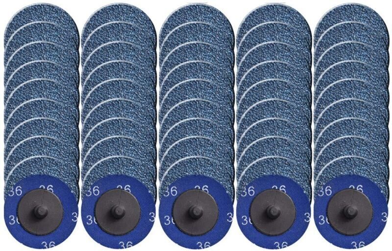 Packung mit 50 schnell austauschbaren 5,1 cm Schleifscheiben mit Zirkonoxidbeschichtung zur Oberflächenvorbereitung (Kör...