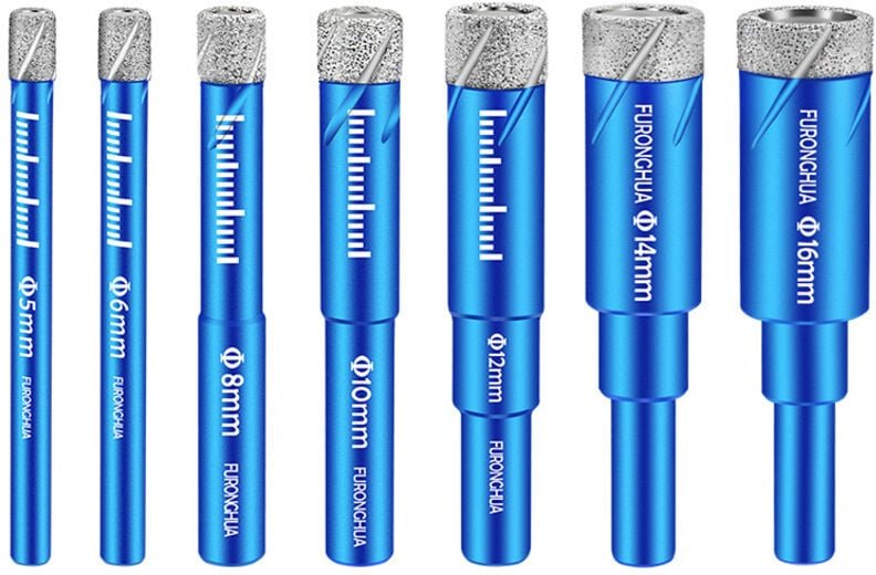 7-teiliger Fliesenbohrer, 5–16 mm, Diamantbohrer für Glas, Fliesen, Keramik, Marmor, Porzellan, funktioniert mit allen e...