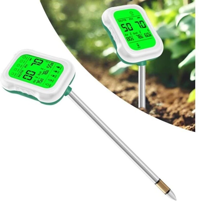 Leichtes digitales Bodenmessgerät, das genaue pH-Wert-Werte und Umweltfaktoren zur Unterstützung des Pflanzenwachstums m...