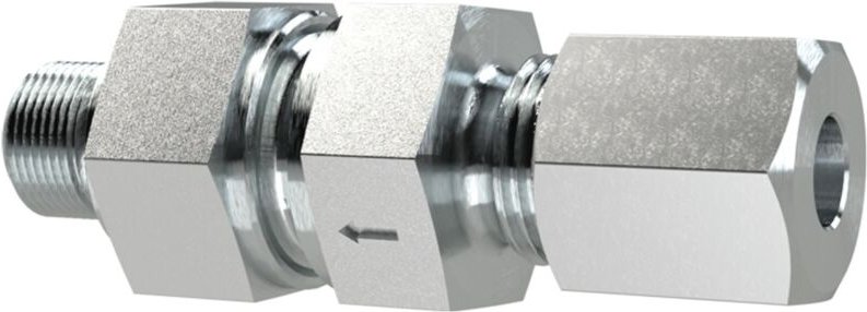 Rückschlagvent., G1/2a., Rohr-AØ 15mm, pn max. 250, Stahl verz. - Riegler
