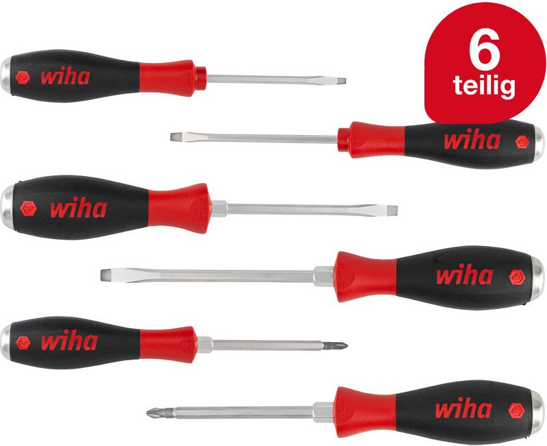 Schraubendreher Set mit Schlagkappe SoftFinish® (21250) 6 tlg. i Schraubenzieher Satz Alltag, Handwerk, Industrie i Schr...