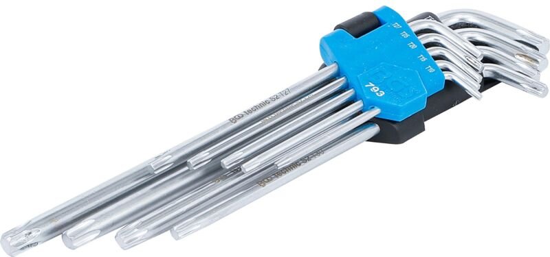 Bgs Technic - Winkelschlüssel-Satz extra lang T-Profil (für Torx) T10 - T50 9-tlg.