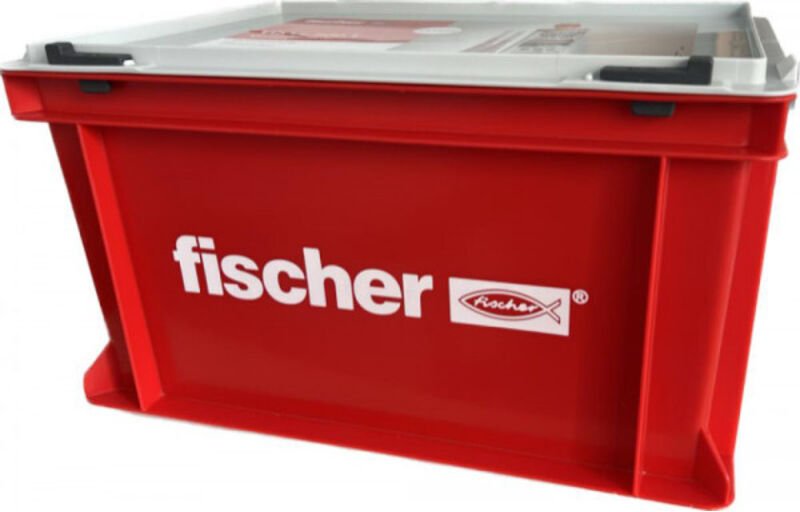 Handwerker Koffer groß L-Boxx, Rot 40x30x22 cm - leer - - Fischer