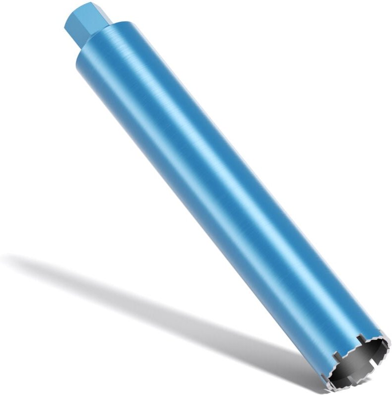 Wiltec Diamantbohrkrone Typ 1 (Shark) Ø 82 mm, Bohrkrone 450 mm, 1¼ UNC Nassbohrkrone, Diamantbohrer für Beton, Stein, G...