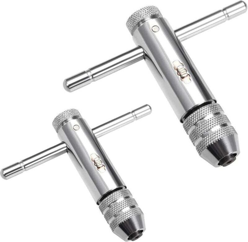 Stück Ratschen-Gewindebohrerschlüssel, verstellbarer T-Griff, Ratschen-Gewindebohrerhalter M3-M8 / M5-M12, Gewindeschlüs...