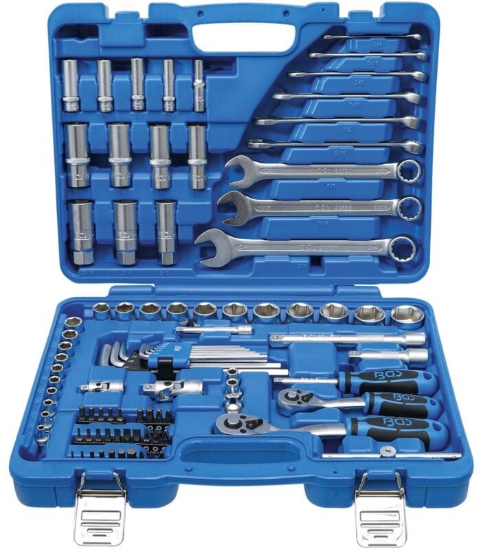 Bgs Technic - Steckschlüssel-Satz Sechskant Antrieb 6,3 mm (1/4') / 10 mm (3/8') Zollgrößen 92-tlg.